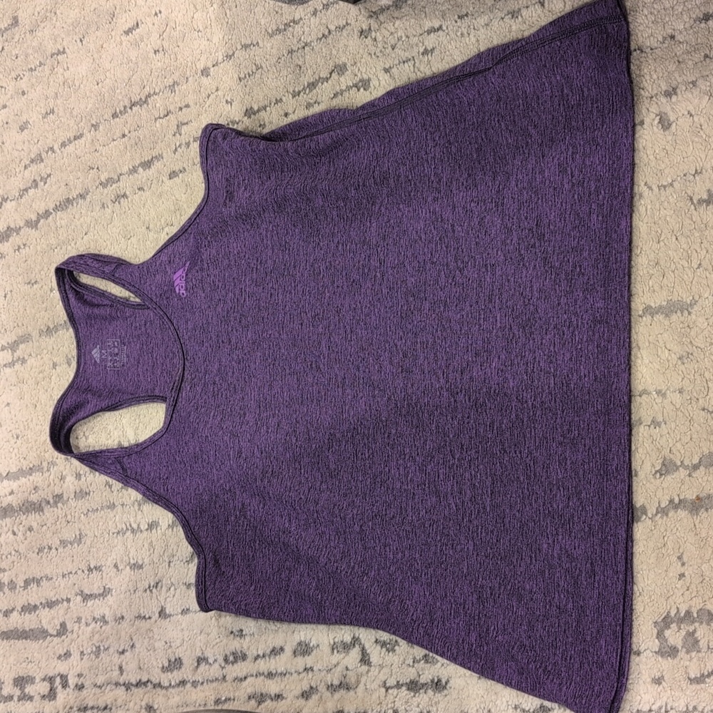 Adidas Heathered Purple Razorback Tank Top - Picture 2 of 5